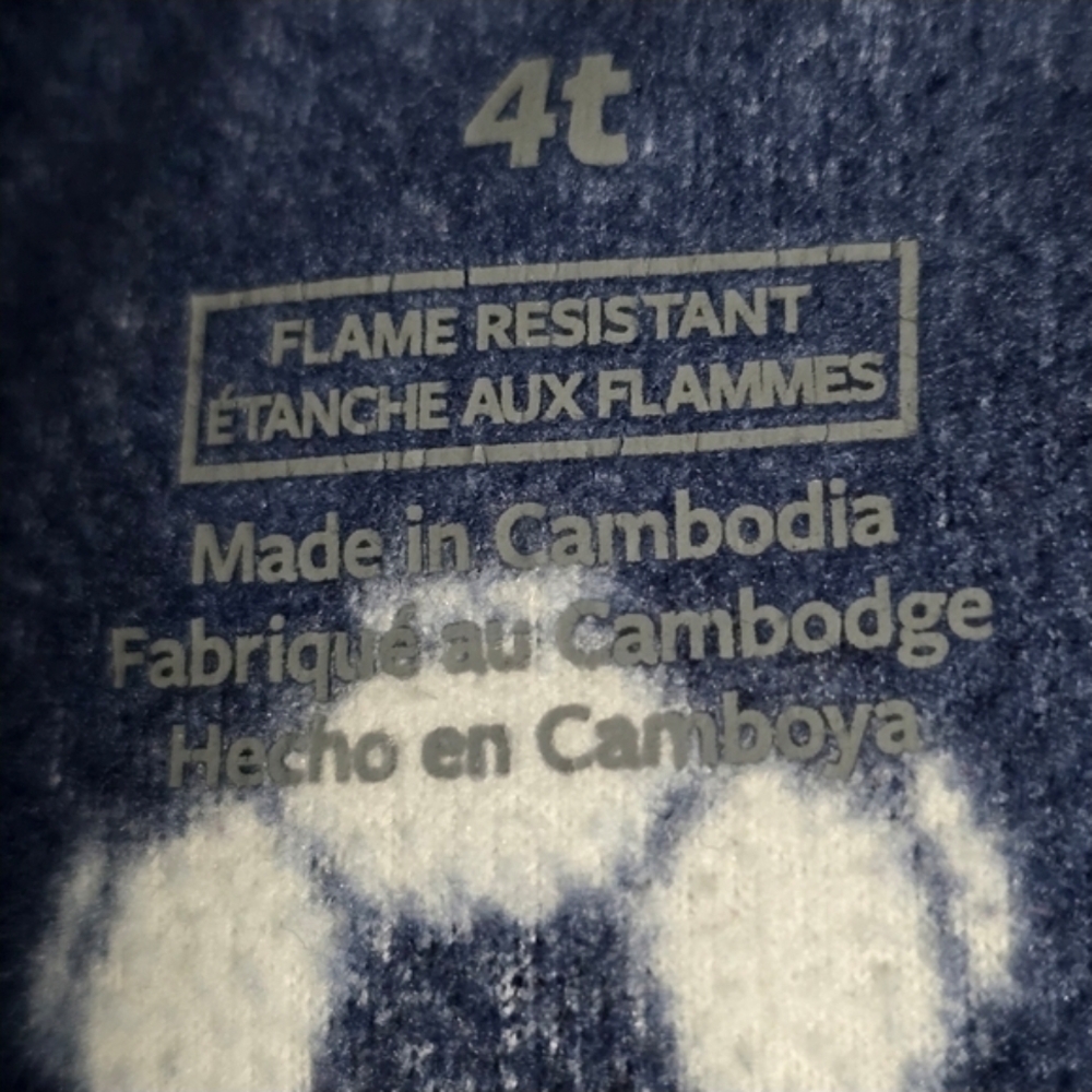 Carter's Toddler 4T Kids Sports-Theme Fleece Navy Footie One Piece Pajama - Picture 9 of 9